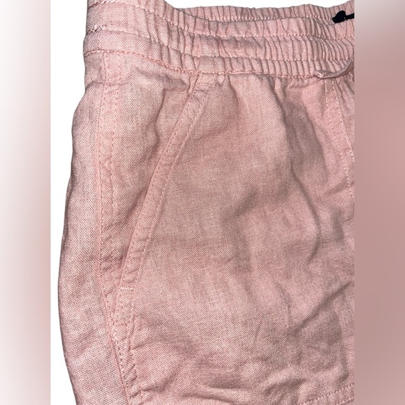 J. Crew Pink Linen Blend Cargo Shorts with Elastic Drawstring Waistband Size S - Picture 5 of 7